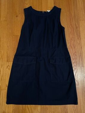 Gap Navy Sleeveless Shift Dress with Front Pockets